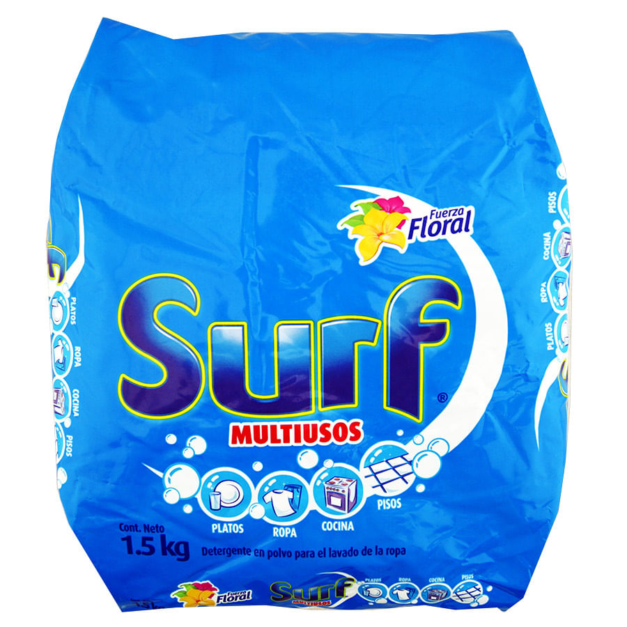 Detergente polvo surf multiusos fuerza floral 1.5 kg - La Colonia