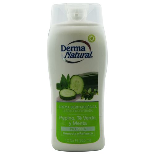 Crema Derma Natural Pepino Te Verde Menta 355 Ml