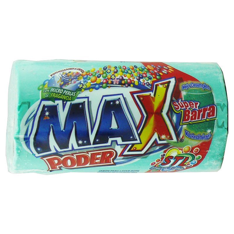 Jabón para lavar ropa maxpoder potenciadores limpieza 425gr