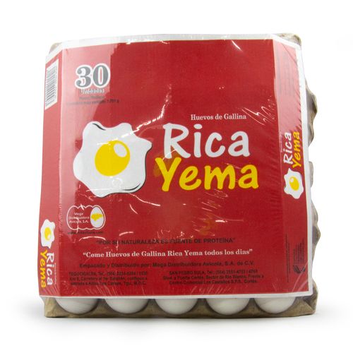 Huevos Medianos Rica Yema 30 Un
