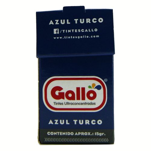 Tinte Gallo Para Ropa Color Azul Turco15 Gr