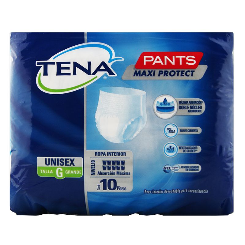 Pañales para adultos descartables Tena Tena Pants Pants Mujer Grande x 10 u