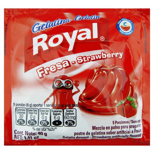 Gelatina Royal De Fresa 40 Gr