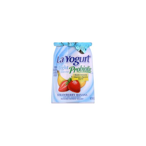 Yogurt Probiótico La Yogurt Light Sabor Banano Y Fresa 6 Oz