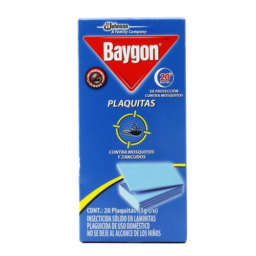 Insecticida Solido Baygon Plaquitas 20 Un