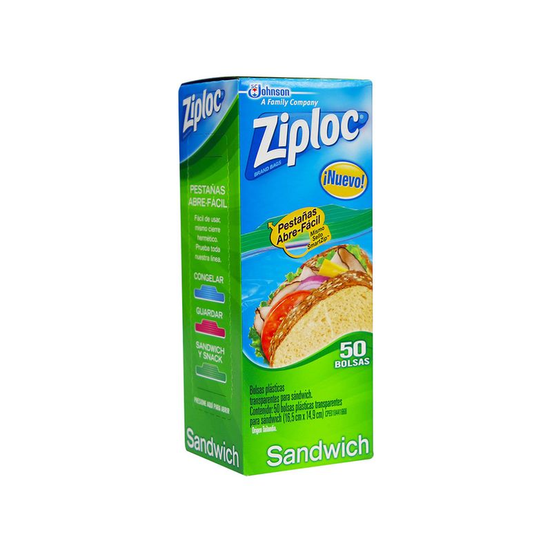 Ziploc Sandwich 50 Bolsas - Ziploc - Cemaco