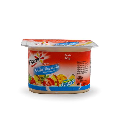 Yogurt Yoplait Semidescremado Sabor Frutas Tropicales 125 Gr