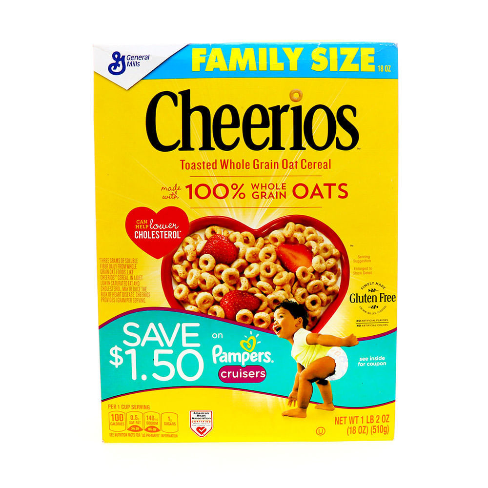 Cereal General Mills Cheerios Whole Grain 18 Oz