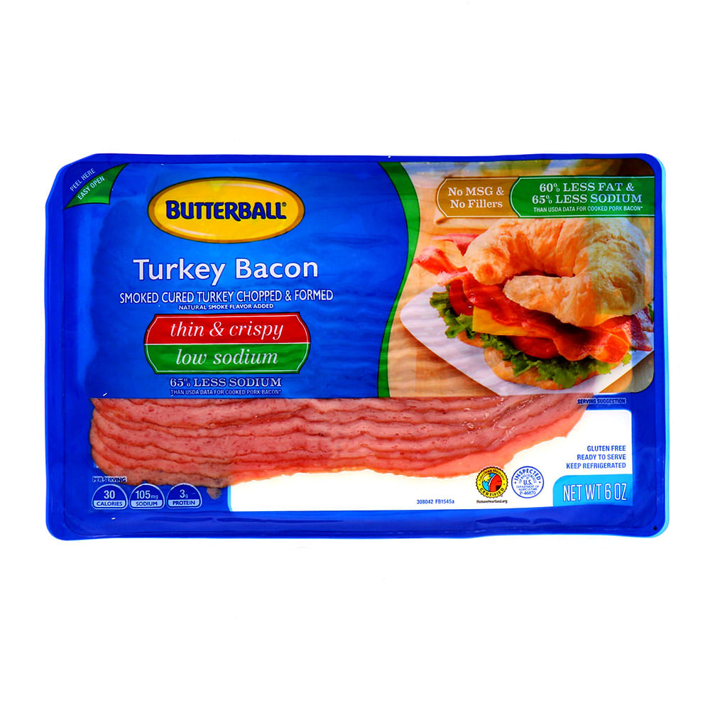 Bacon butterball bajo en sodio 6 oz