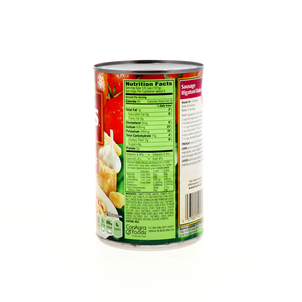 Salsa hunts de queso y ajo 24 oz