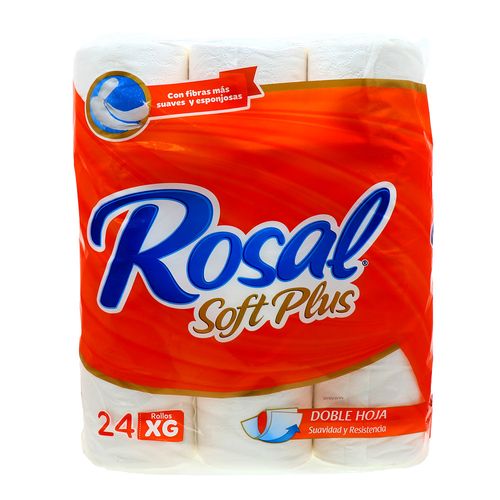 Papel Higienico Rosal Soft Plus Doble Hoja Xg 24 Rollos
