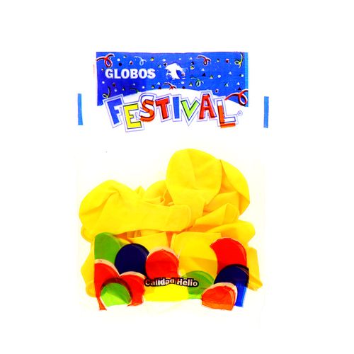 Globos Festival Calidad Helio Amarillo N9