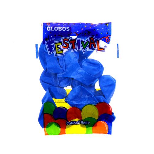 Globos Festival Calidad Helio Azul Oscuro N9