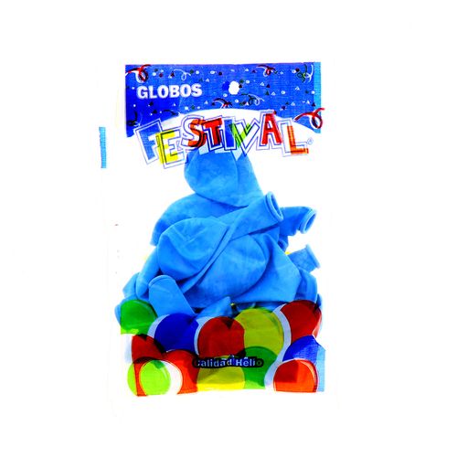 Globos Festival Calidad Helio Azul Celeste N9