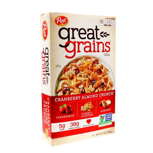 Cereal Post Great Grains Crujiente Almendra Y Arandano 14Oz