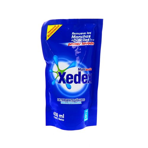 Detergente Líquido Xedex Multiacción Para Ropa 450 Ml