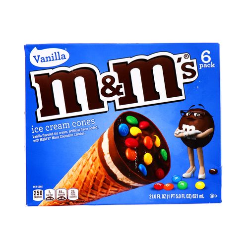 Cono M&M De Ice Cream Six Pack 21 Oz