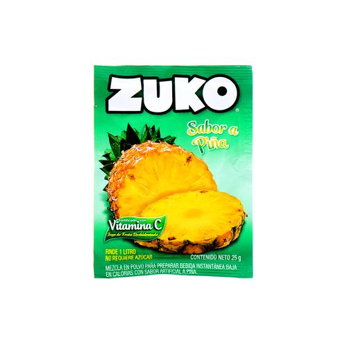 Bebida En Polvo Zuko Sabor Piña 25 Gr