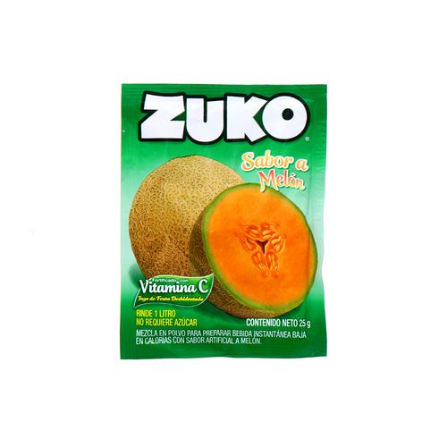 Bebida En Polvo Zuko Sabor Melon 25 Gr