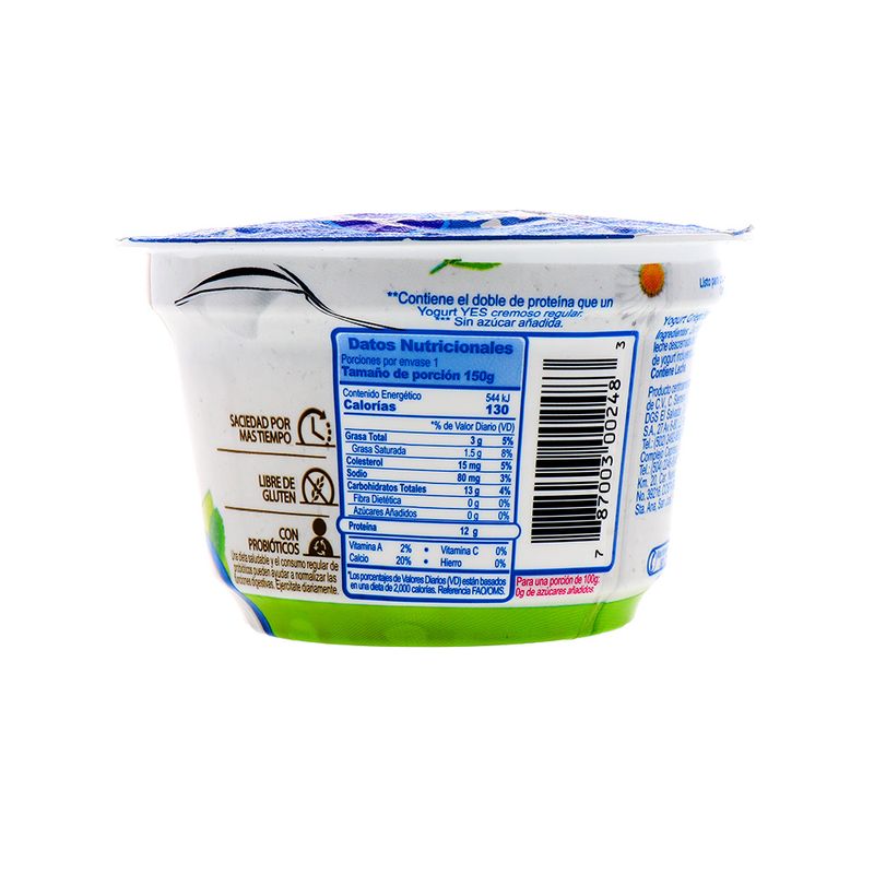 Yogurt griego yes althea sabor natural 150 gr