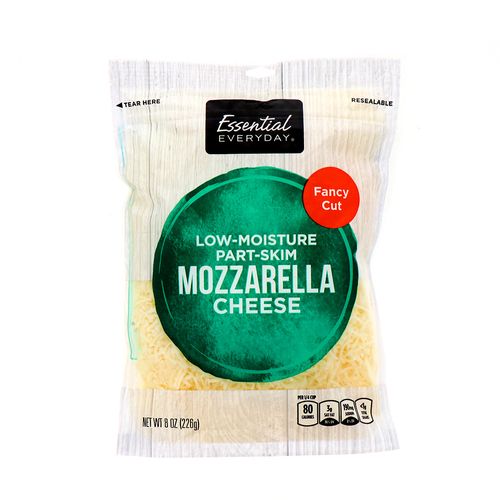 Queso Mozzarella Essential Everyday Rallado Grueso 226 Gr