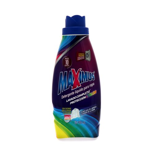 Detergente Líquido Maximus Protec/Color 900Ml