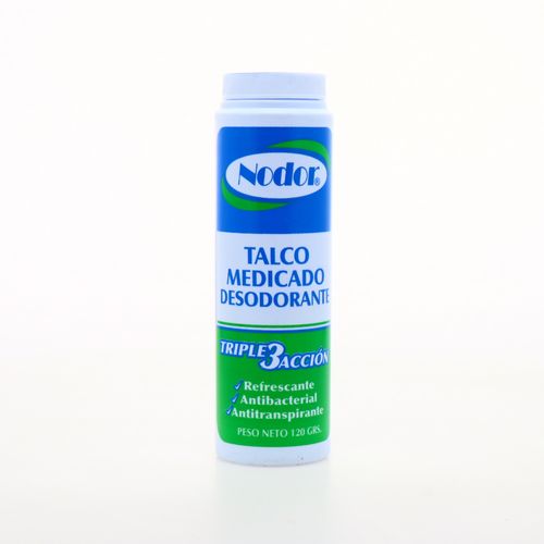Talco Medicado Desodorante Nodor Triple Acción 120 Gr