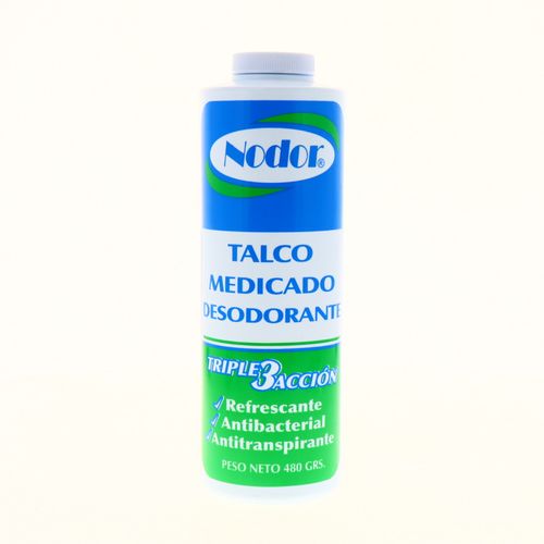Talco Medicado Desodorante Nodor Triple Acción 480 Gr
