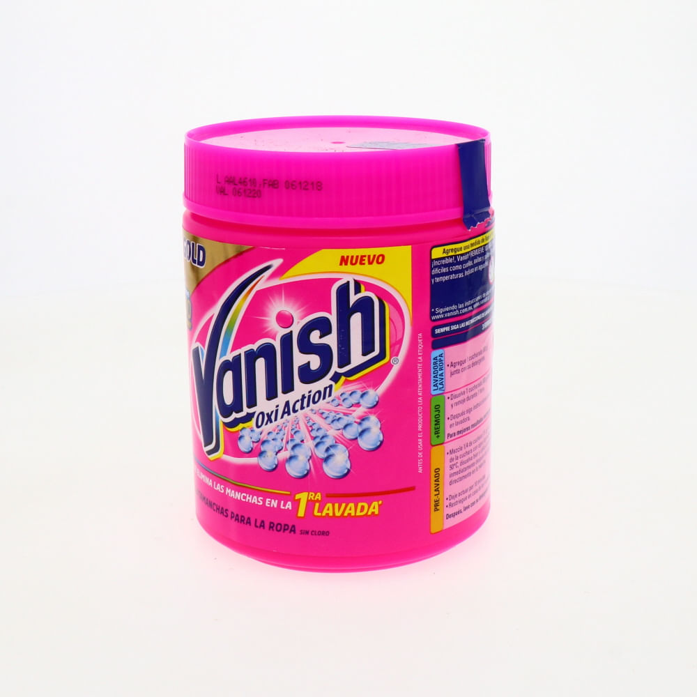 Removedor de manchas vanish para ropa de color polvo 450gr