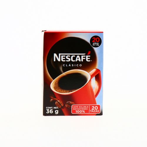 Café Soluble Nescafe Clásico 20 Tazas De 1.8 Gr