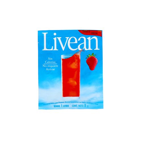 Bebida En Polvo Livean Sabor Fresa 8 Gr