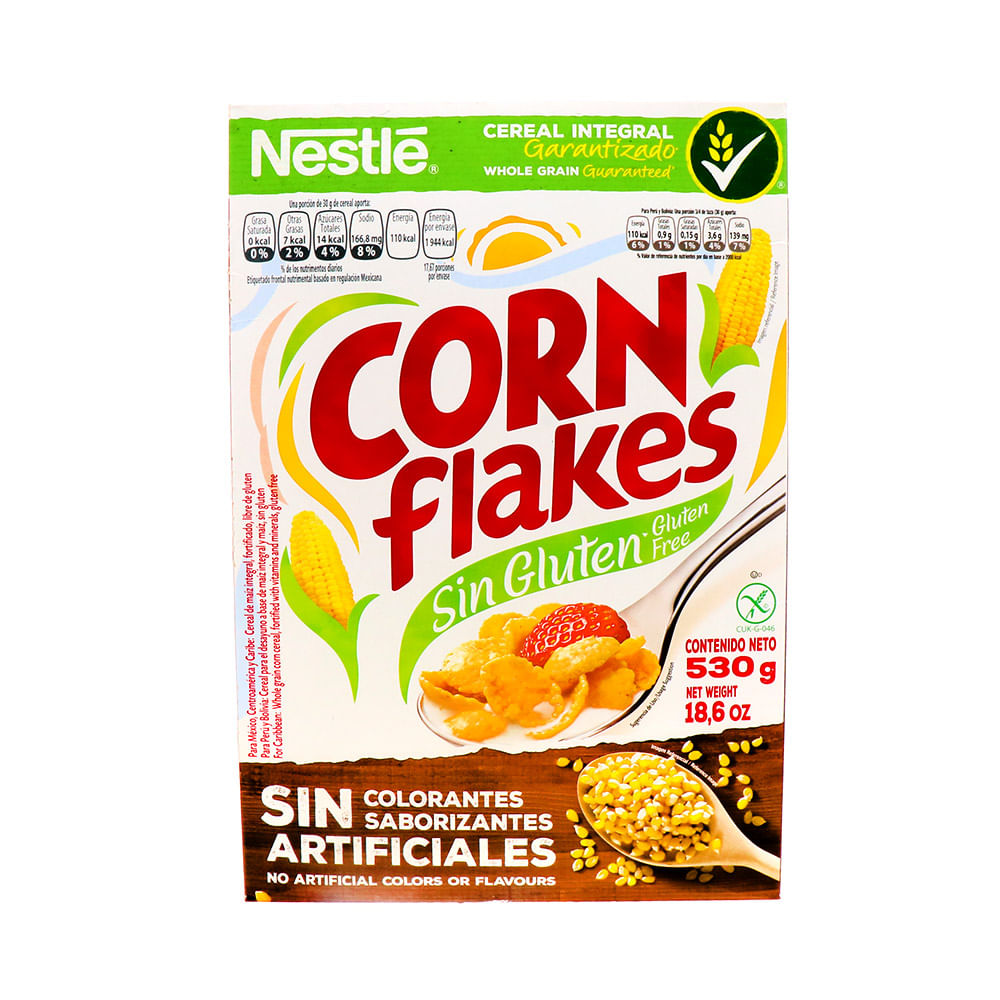 Cereal Nestle Corn Flakes Integral Sin Gluten 530 Gr 0693