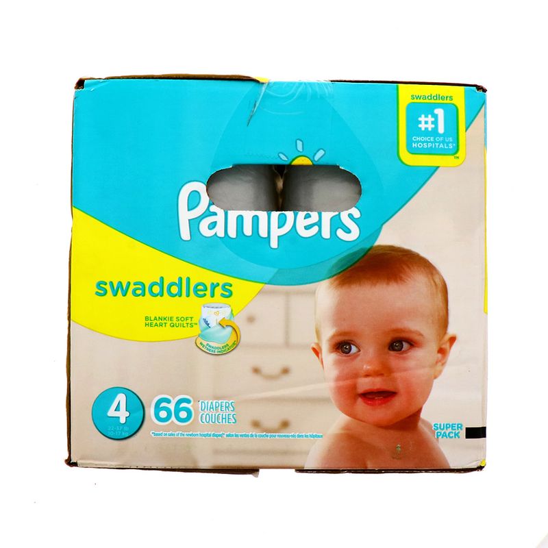  Pampers Swaddlers Active - Pañal para bebé, talla 4, 66  unidades : Bebés