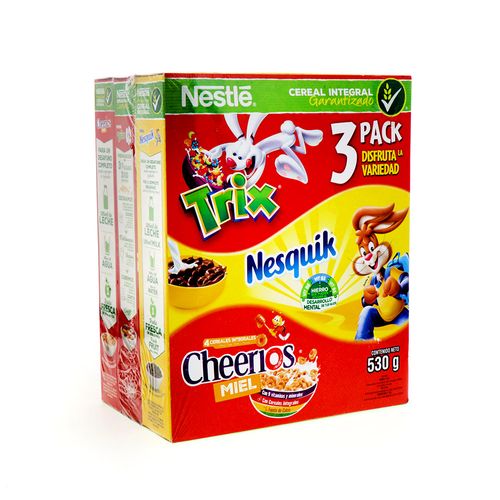 Cereal Nestle Trix Nesuick Cheerrios Pack 3 Un