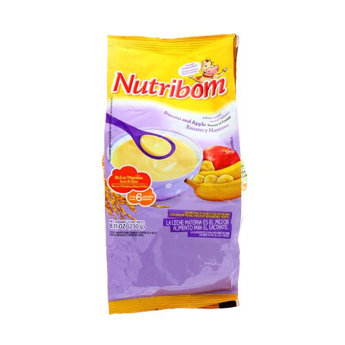 Cereal Infantil Nutribom Banana Y Manzana 230 Gr