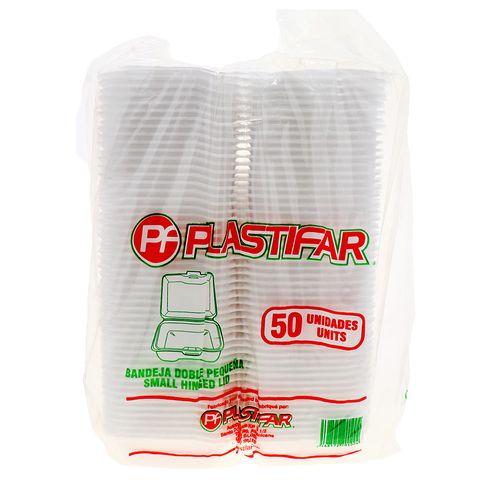 Bandeja Doble Plastifar Pequena 50 Un