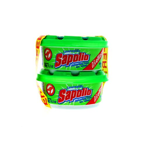 Crema Lavaplatos Sapolio Manzana Pack 2 Un X 180 Gr +Paste