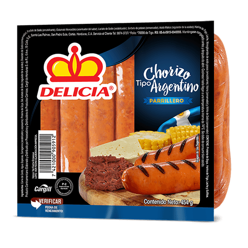 Chorizo Parrillero Delicia Argentino 454 Gr