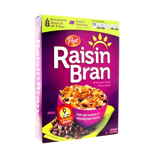 Cereal Post Raisin Bran Conjunto Grano De Trigo 20 Oz
