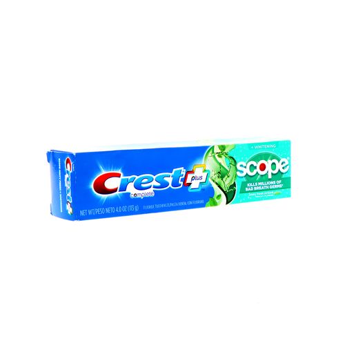 Pasta Dental Crest Complete Scope Whitening Menta 4 Oz