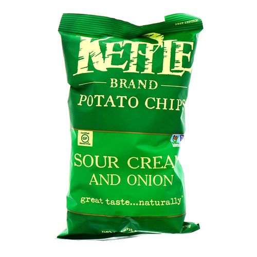 Chips De Papa Kettle Crema Agria Y Cebolla 5 Oz