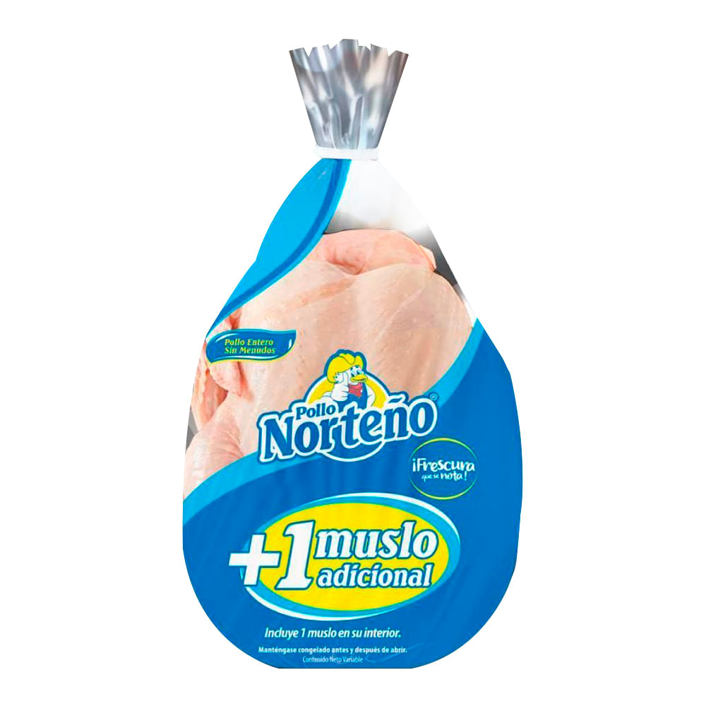 Pollo Norteño Sin Menudos Más Muslo x Unidad