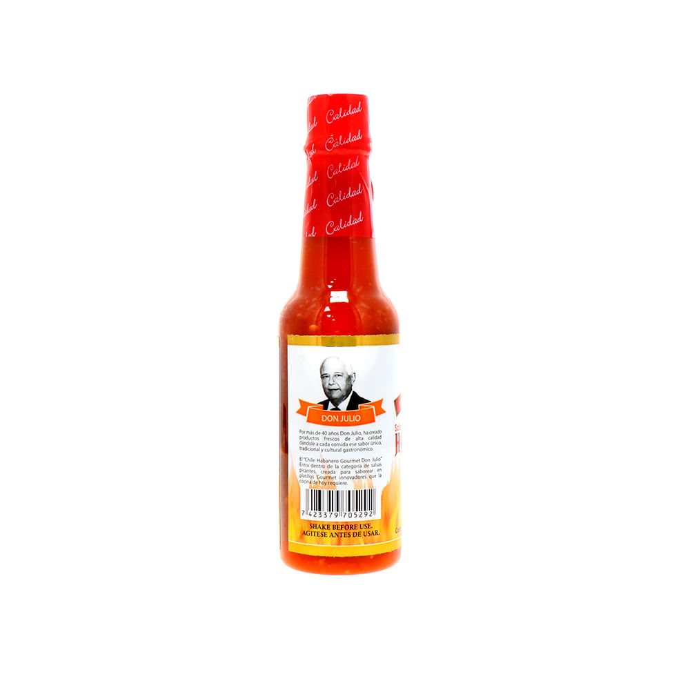 Salsa De Chile Don Julio Habanero Con Semilla 165 Ml La