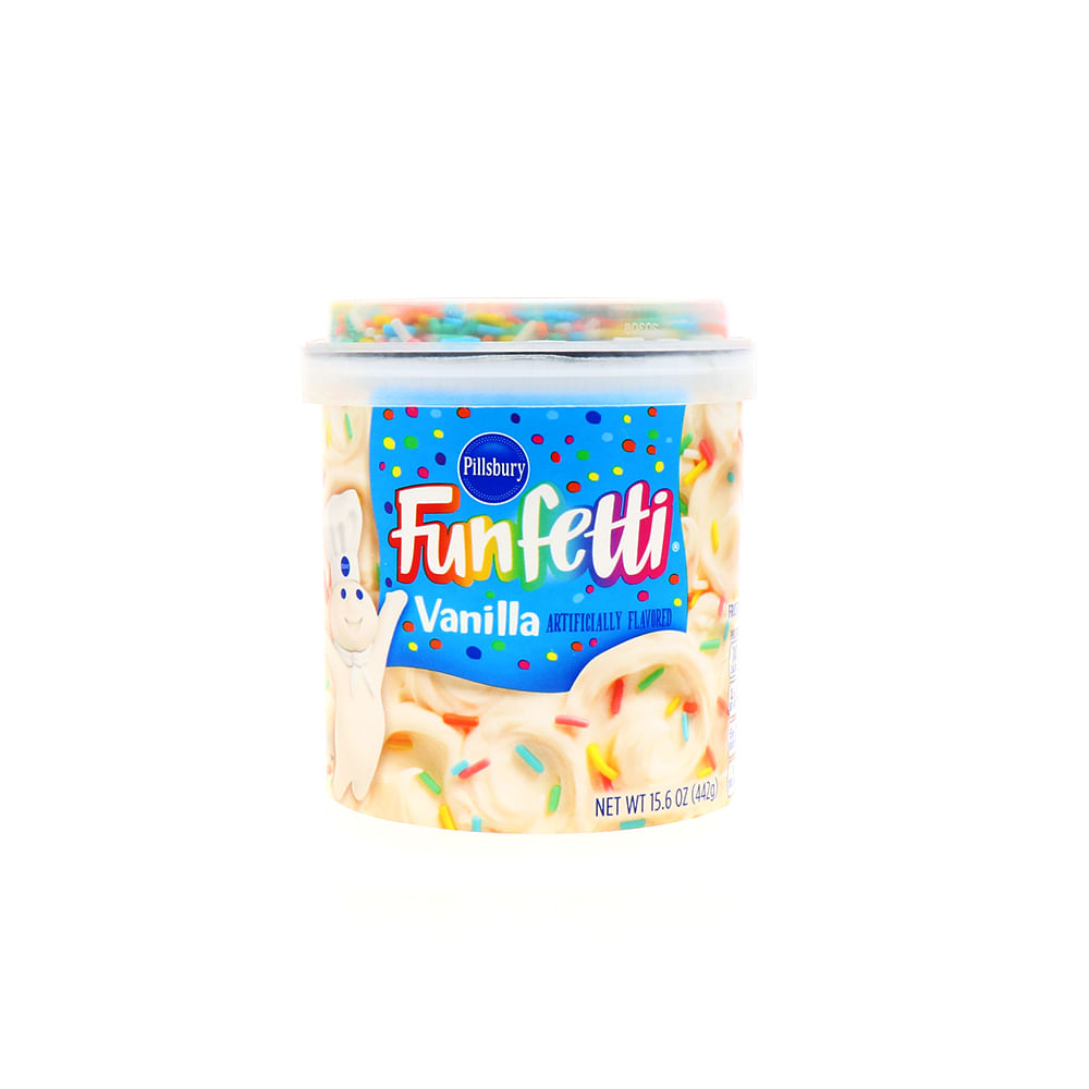 Betún Para Pastel Pillsbury Fun Fetti Vainilla  Oz