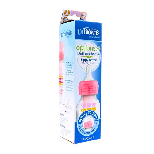 Biberon Dr.Browns Options+ Anti-Colic To Sippy Rosa 250Ml