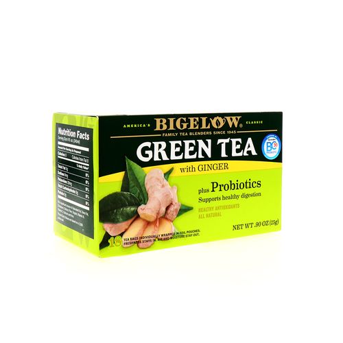 Te Verde Bigelow Probiotic Con Jengibre 18 Un