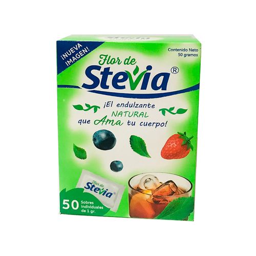 Endulzante Flor de Stevia 50 Sobres 50 Gr