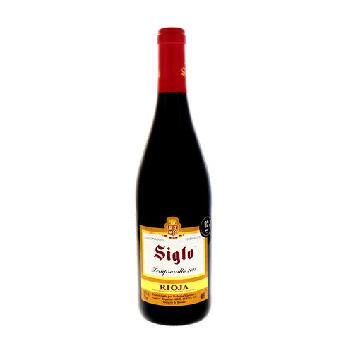 Vino Tinto Siglo Rioja Tempranillo 2018 750 Ml