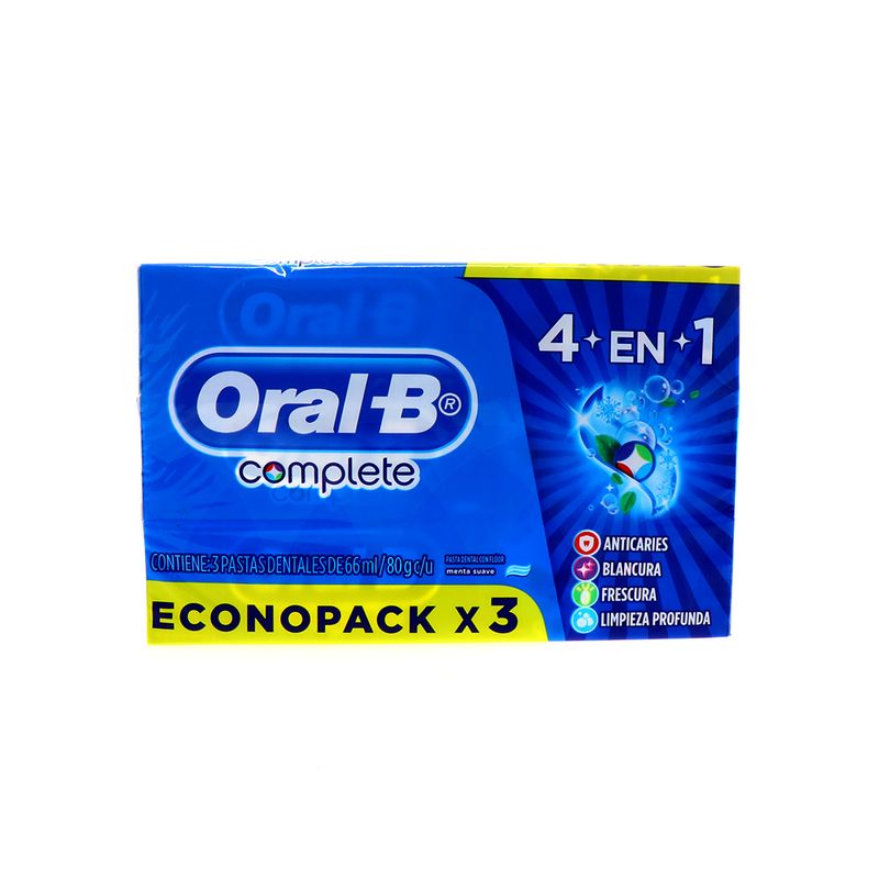 Pasta Dental Oral-B Complete 4En1 Econopack X3 66Ml