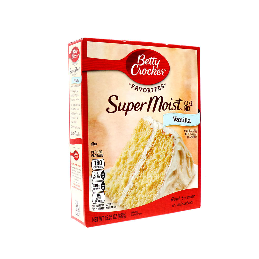 Mezcla Para Pastel Betty Crocker Super Moist Vainilla 432 Gr